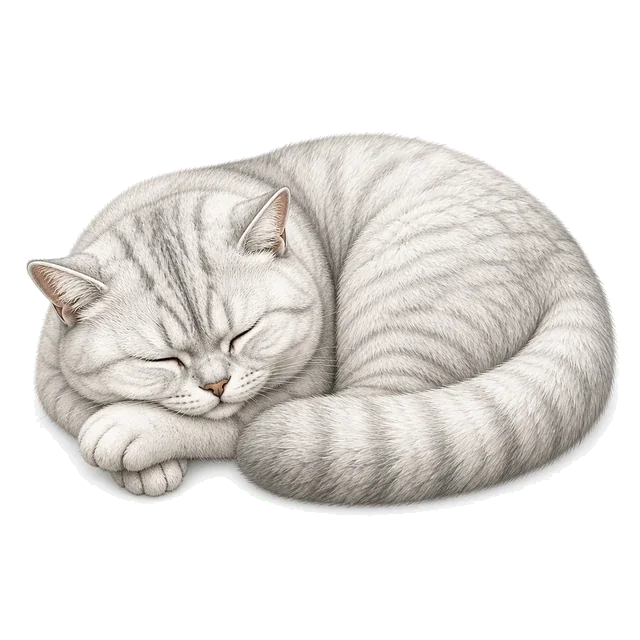 Irbis sleeping curled up in a ball.